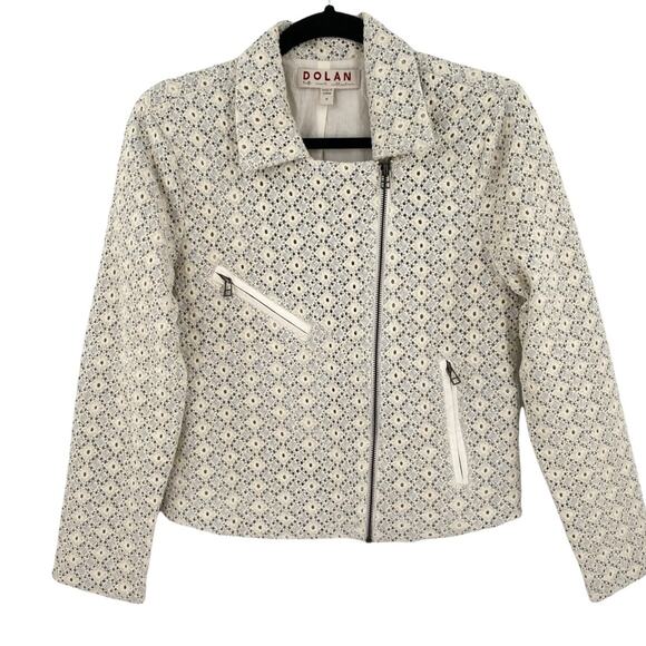 NEW Anthropologie Dolan Rossi Eyelet Moto Jacket - Picture 1 of 11